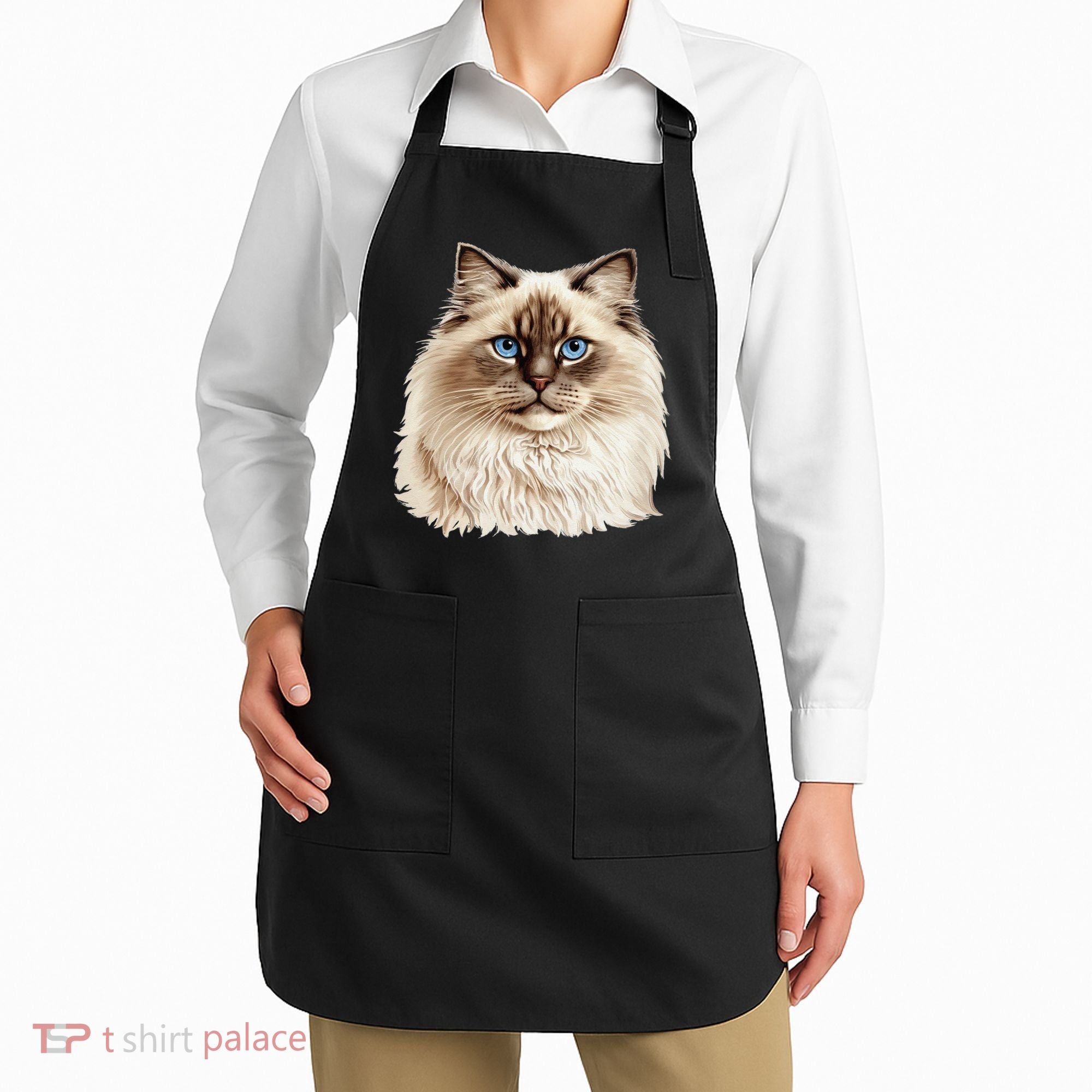 Ragdoll Cat Portrait Ragdoll Cat Head Ragdoll Cat Face Apron