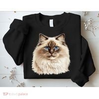 Ragdoll Cat Portrait Ragdoll Cat Head Ragdoll Cat Face Sweatshirt thumb 2