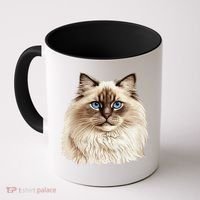 Ragdoll Cat Portrait Ragdoll Cat Head Ragdoll Cat Face Coffee Mug thumb 0