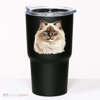 Ragdoll Cat Portrait Ragdoll Cat Head Ragdoll Cat Face Tumbler thumb 0