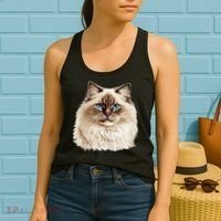 Ragdoll Cat Portrait Ragdoll Cat Head Ragdoll Cat Face Women's Tank Top thumb 2