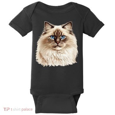 Ragdoll Cat Portrait Ragdoll Cat Head Ragdoll Cat Face Baby Bodysuit