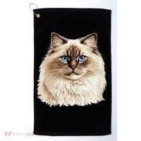 Ragdoll Cat Portrait Ragdoll Cat Head Ragdoll Cat Face Golf Towel thumb 0