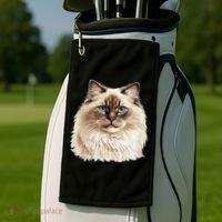 Ragdoll Cat Portrait Ragdoll Cat Head Ragdoll Cat Face Golf Towel thumb 2