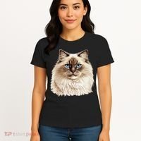 Ragdoll Cat Portrait Ragdoll Cat Head Ragdoll Cat Face Women's T-Shirt thumb 4