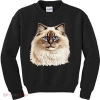 Ragdoll Cat Portrait Ragdoll Cat Head Ragdoll Cat Face Kids Sweatshirt thumb 0