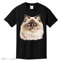 Ragdoll Cat Portrait Ragdoll Cat Head Ragdoll Cat Face Kids T-Shirt thumb 0