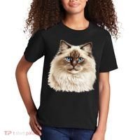Ragdoll Cat Portrait Ragdoll Cat Head Ragdoll Cat Face Kids T-Shirt thumb 2