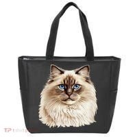 Ragdoll Cat Portrait Ragdoll Cat Head Ragdoll Cat Face Tote Bag thumb 0