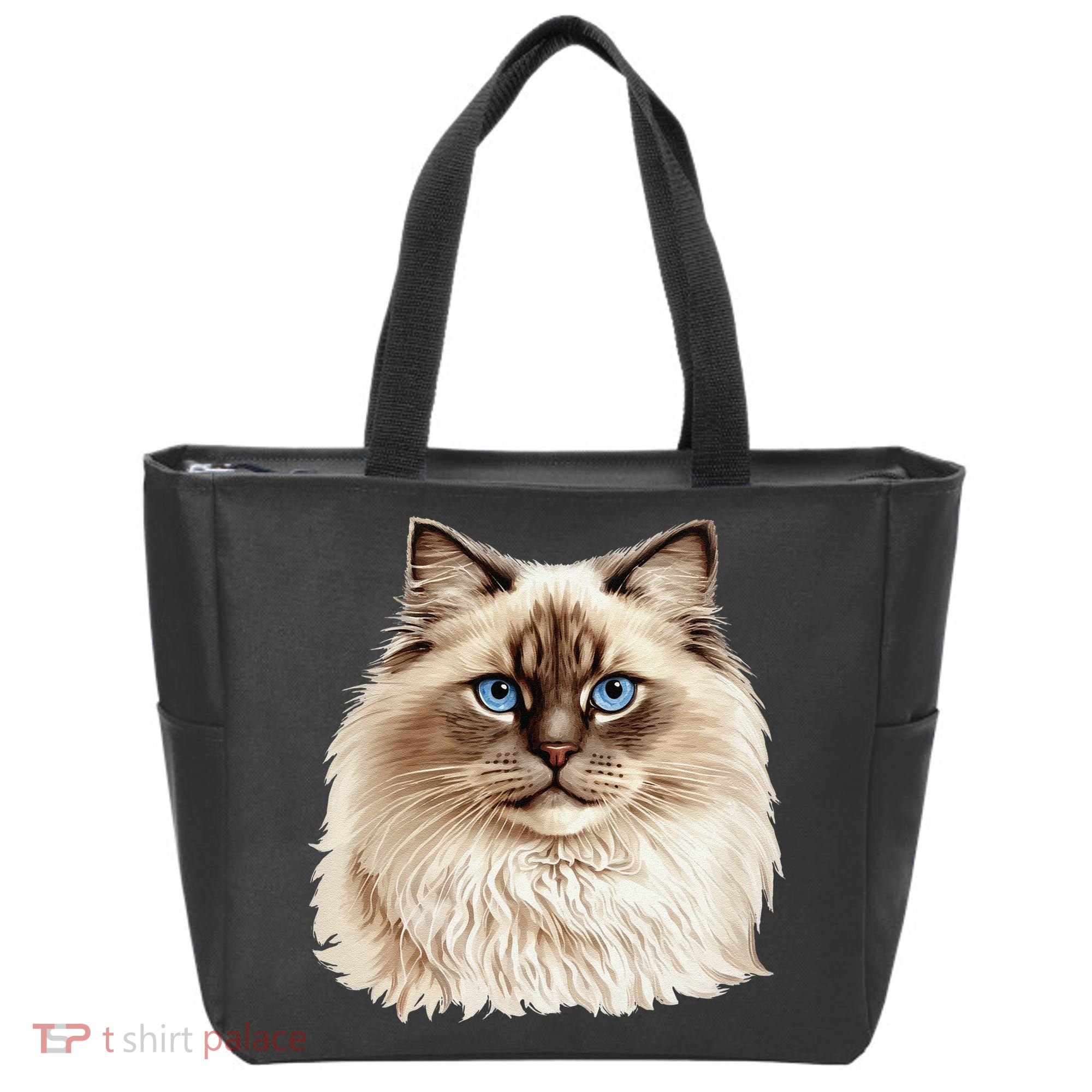 Ragdoll Cat Portrait Ragdoll Cat Head Ragdoll Cat Face Tote Bag