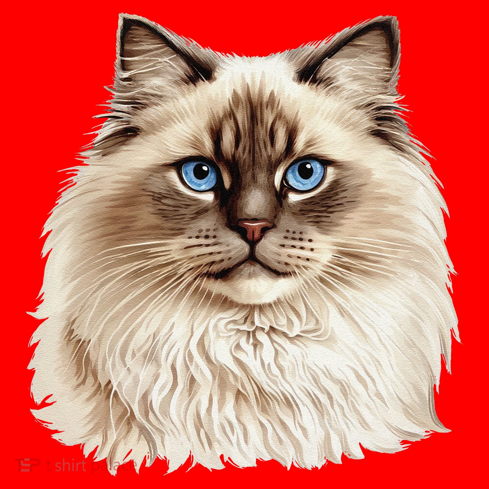 Ragdoll Cat Portrait Ragdoll Cat Head Ragdoll Cat Face Santa Hat