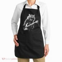 Rock Cat Playing Guitar Funny Guitar Cat Apron thumb 2