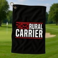 Rural Carrier Postal Worker Mailman Delivery Mail Escort Golf Towel thumb 1