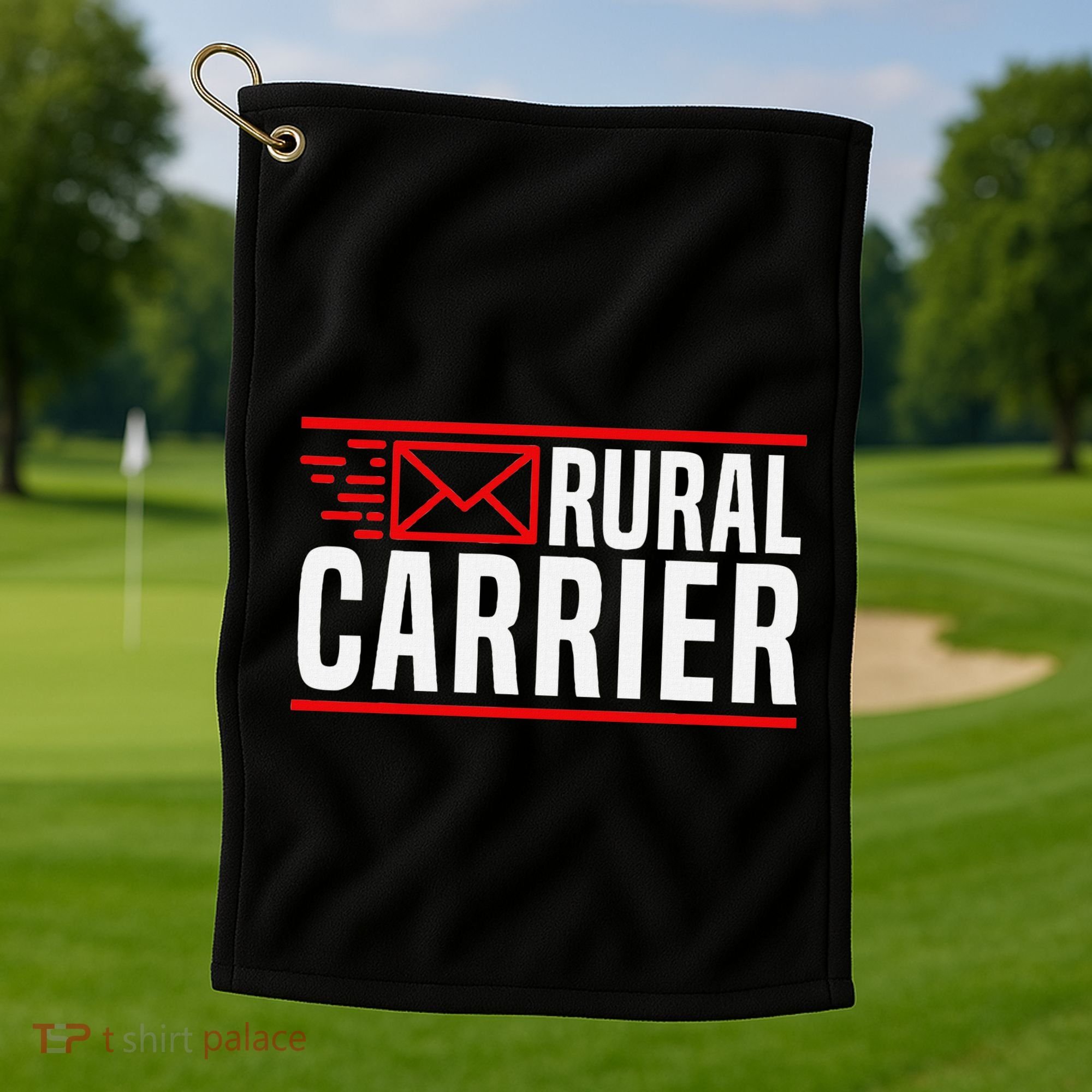Rural Carrier Postal Worker Mailman Delivery Mail Escort Golf Towel