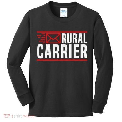 Rural Carrier Postal Worker Mailman Delivery Mail Escort Kids Long Sleeve Shirt