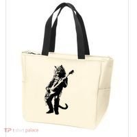 Rock Cat Playing Guitar Funny Guitar Cat Tote Bag thumb 3