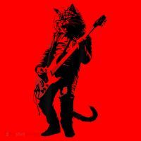 Rock Cat Playing Guitar Funny Guitar Cat Santa Hat thumb 1