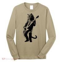 Rock Cat Playing Guitar Funny Guitar Cat Long Sleeve Shirt thumb 0