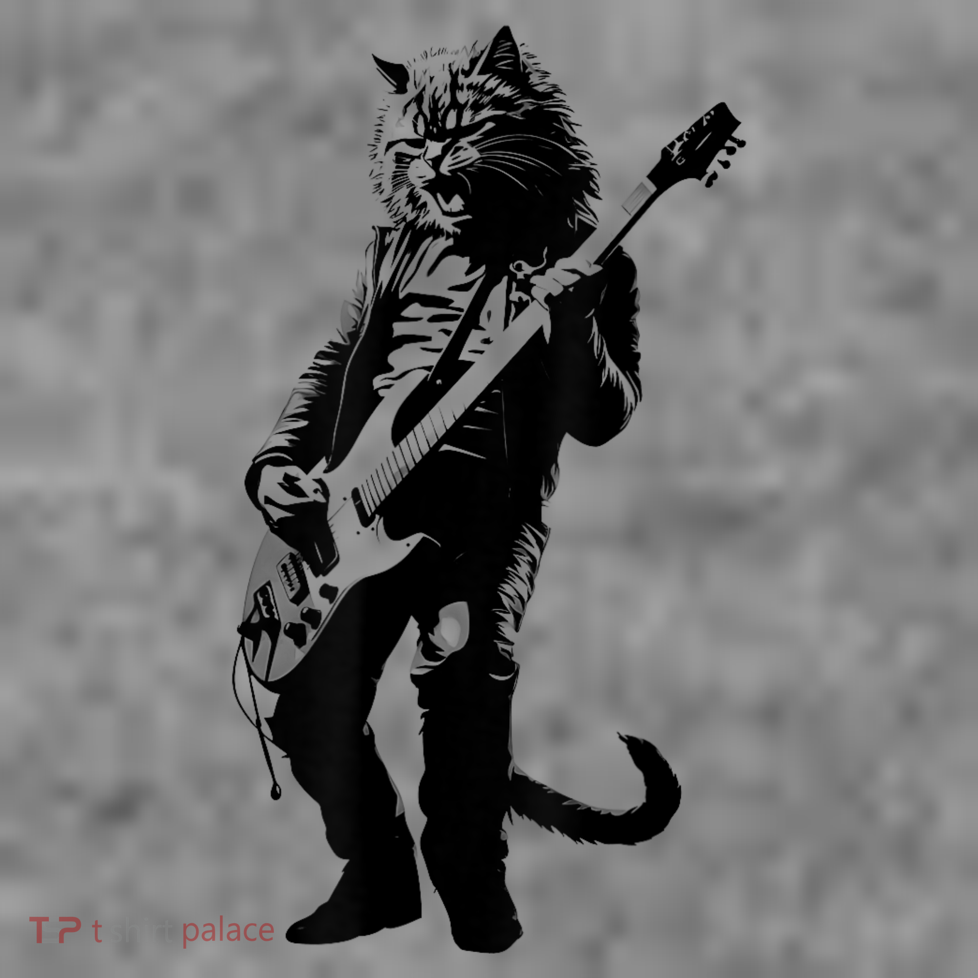Rock Cat Playing Guitar Funny Guitar Cat Toddler Hoodie