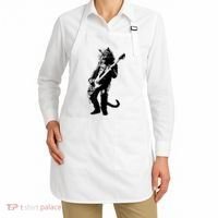 Rock Cat Playing Guitar Funny Guitar Cat Apron thumb 2