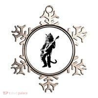 Rock Cat Playing Guitar Funny Guitar Cat Ornament thumb 0