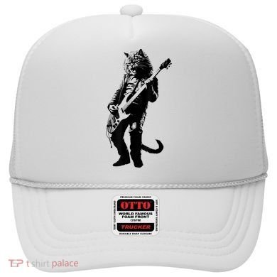 Rock Cat Playing Guitar Funny Guitar Cat Hat