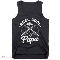 Reel Cool Papa Fishing Fisher Gift For Dads Tank Top thumb 0
