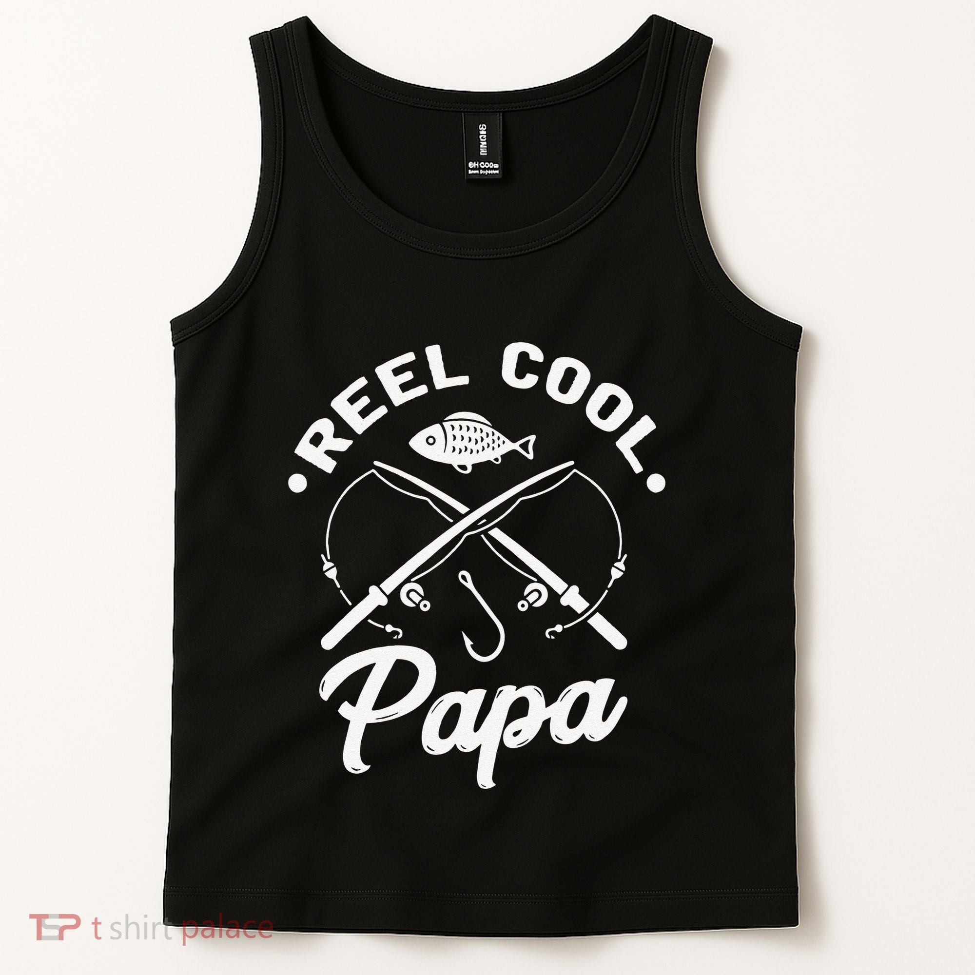 Reel Cool Papa Fishing Fisher Gift For Dads Tank Top