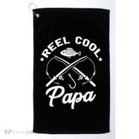 Reel Cool Papa Fishing Fisher Gift For Dads Golf Towel thumb 0