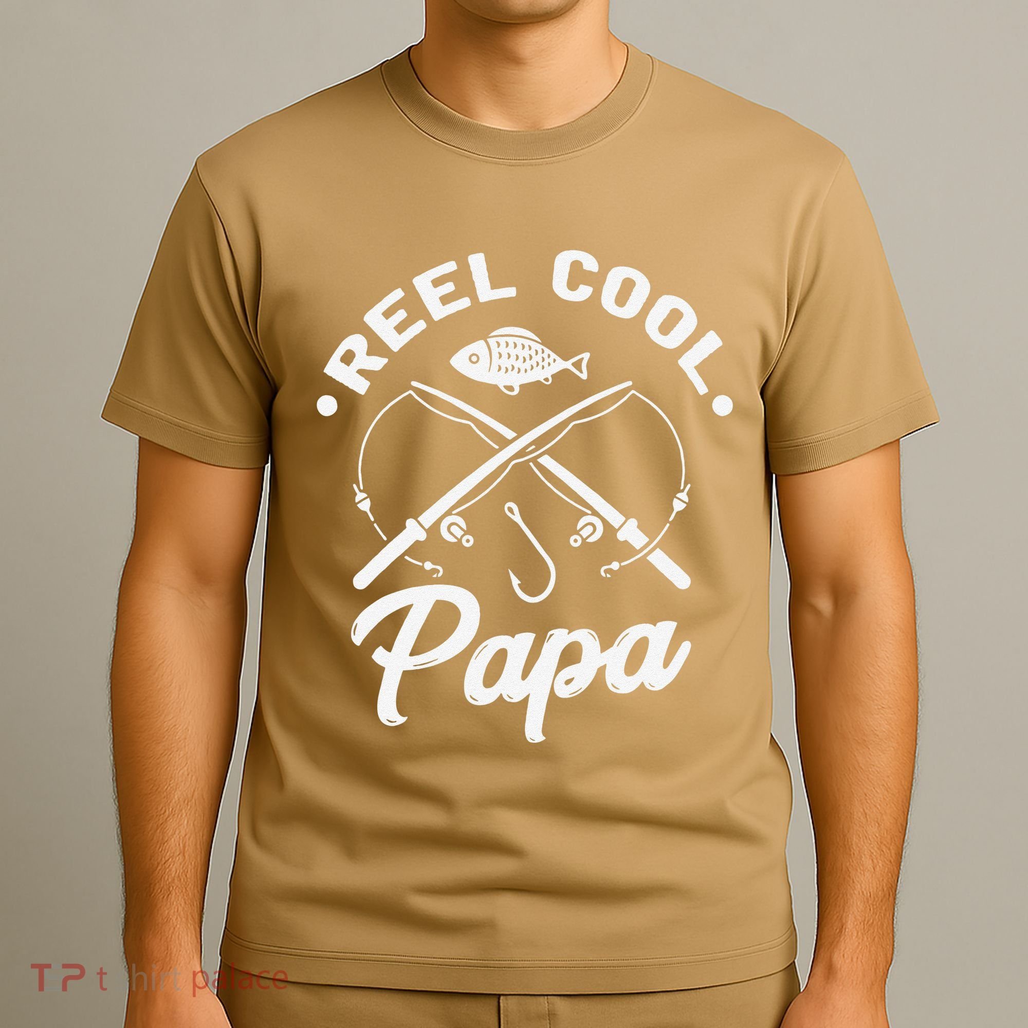 Reel Cool Papa Fishing Fisher Gift For Dads T-Shirt