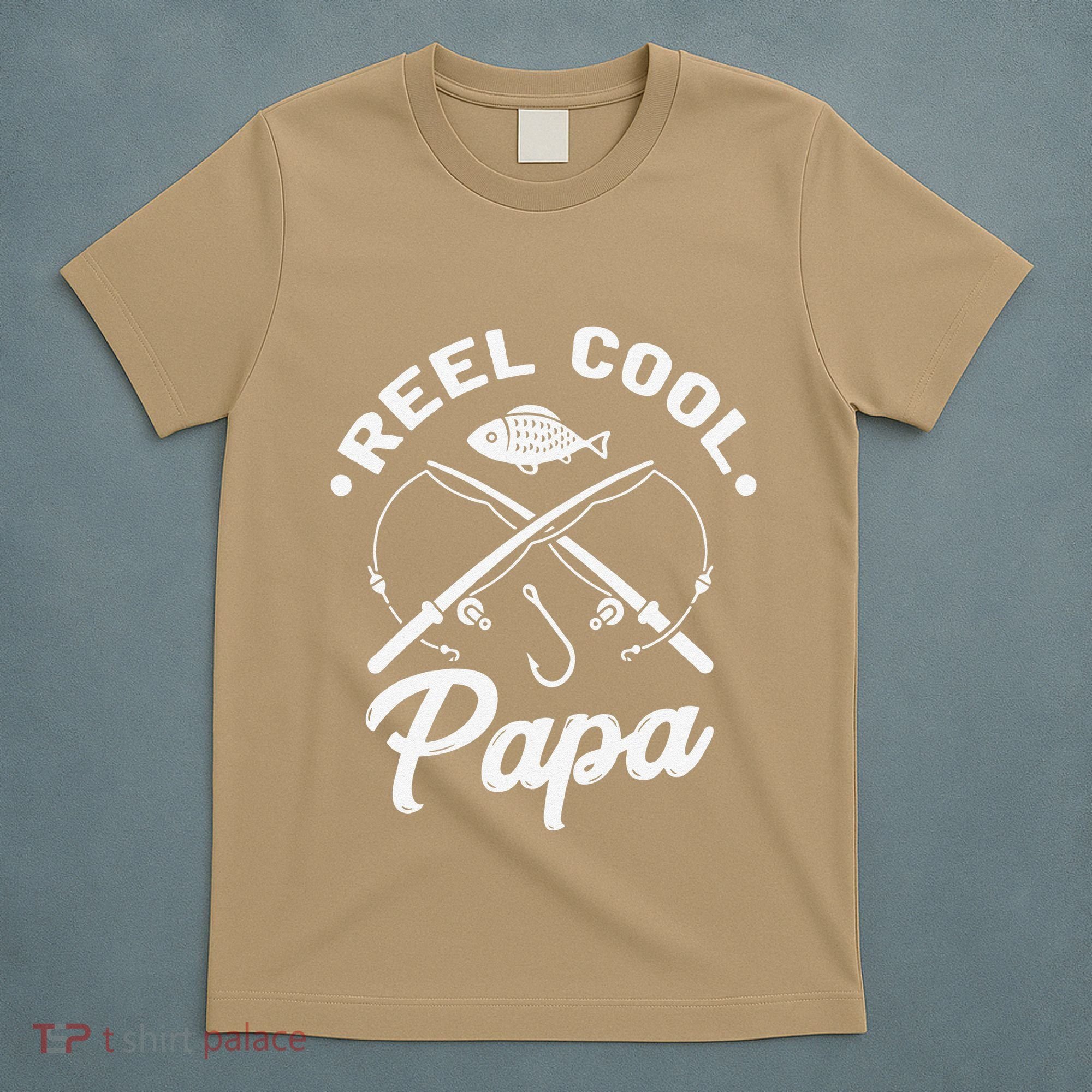 Reel Cool Papa Fishing Fisher Gift For Dads T-Shirt