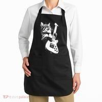 Rock Cat Playing Guitar Funny Guitar Cat Apron thumb 2