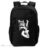 Rock Cat Playing Guitar Funny Guitar Cat Backpack thumb 0