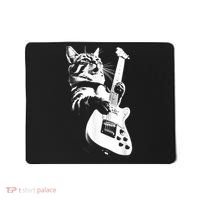 Rock Cat Playing Guitar Funny Guitar Cat Mousepad thumb 0