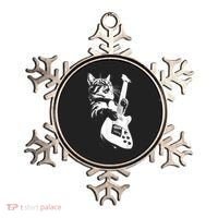 Rock Cat Playing Guitar Funny Guitar Cat Ornament thumb 0