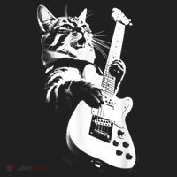 Rock Cat Playing Guitar Funny Guitar Cat Hat thumb 2