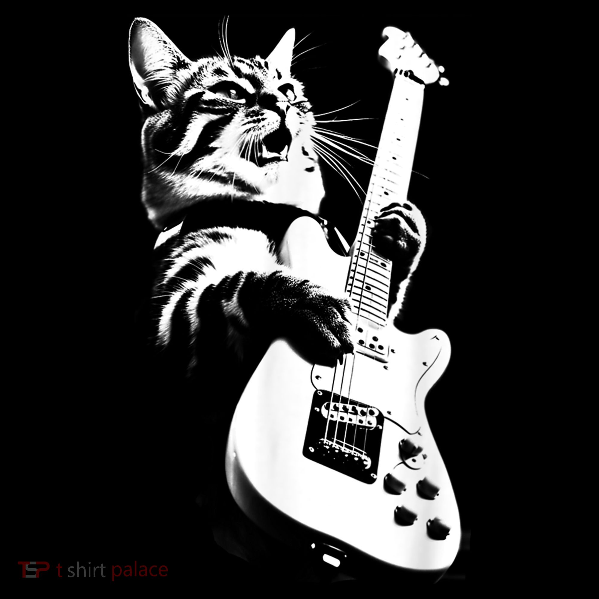 Rock Cat Playing Guitar Funny Guitar Cat Visor