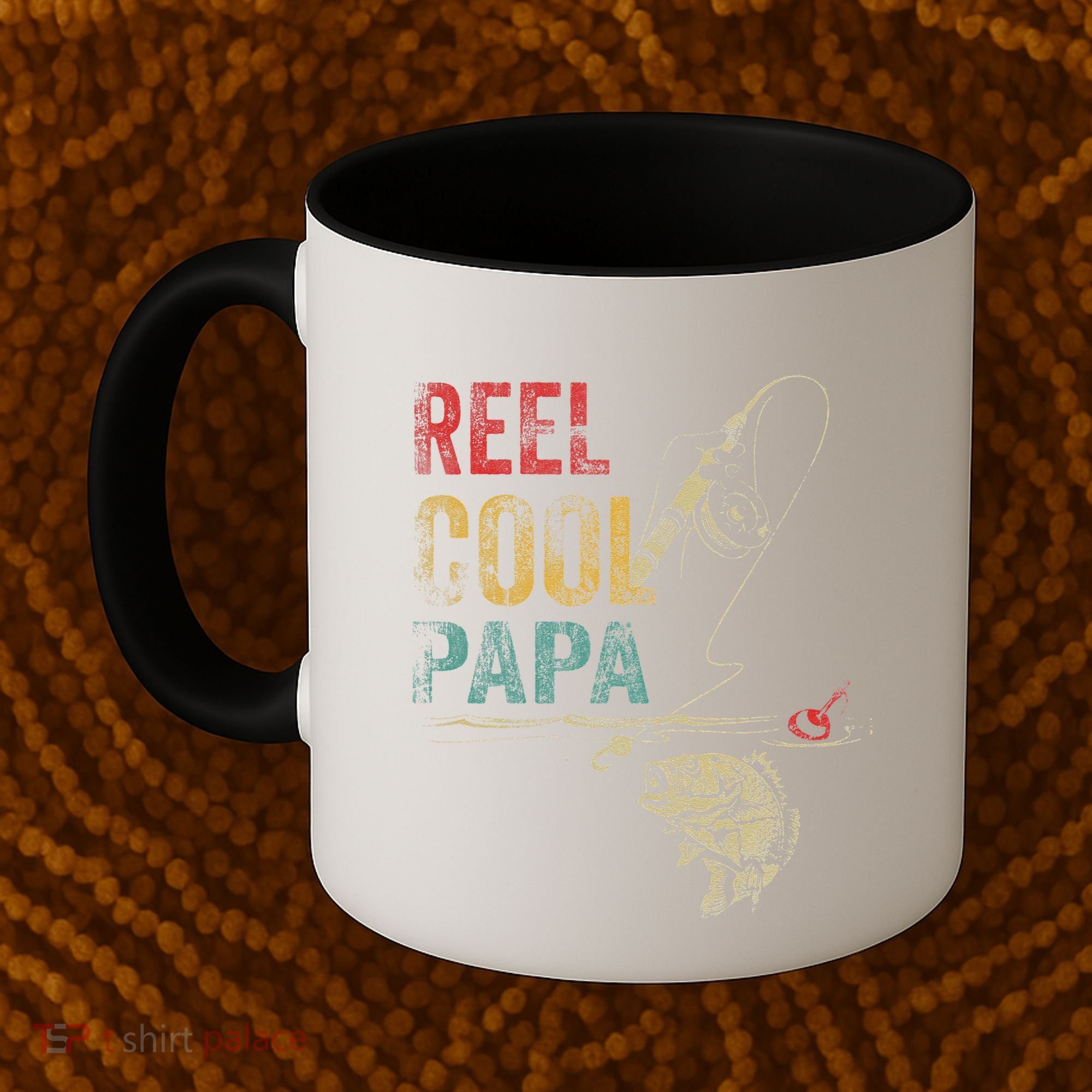 Reel Cool Papa Fish Fishing Fathers Day Coffee Mug