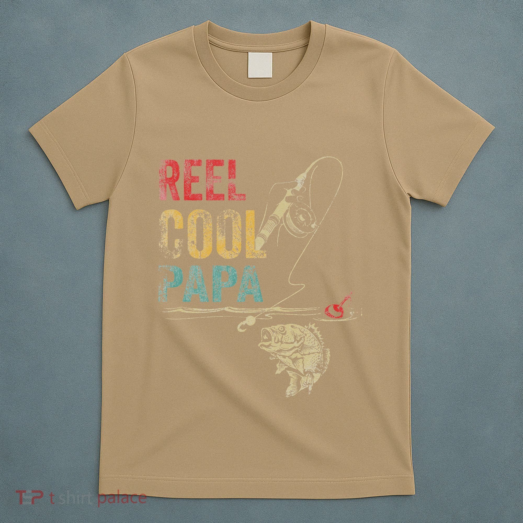 Reel Cool Papa Fish Fishing Fathers Day T-Shirt