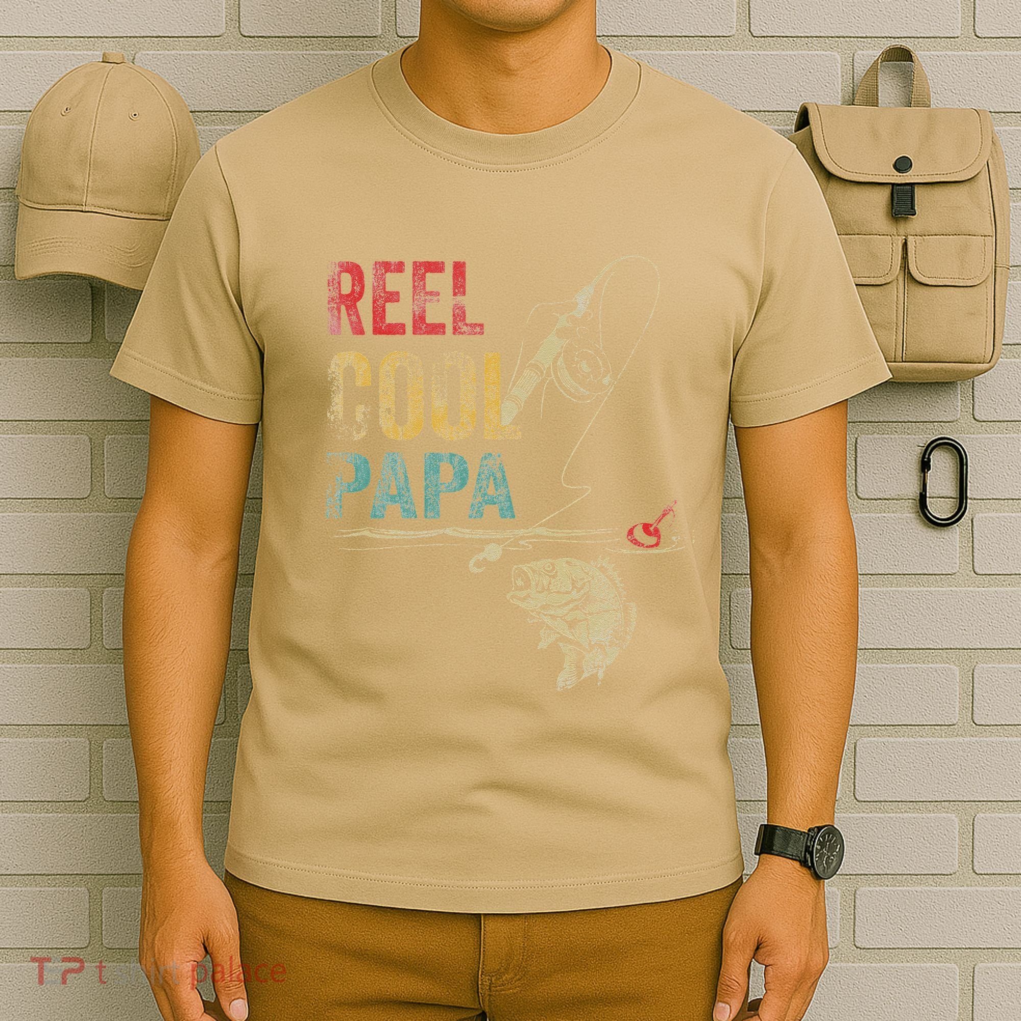 Reel Cool Papa Fish Fishing Fathers Day T-Shirt