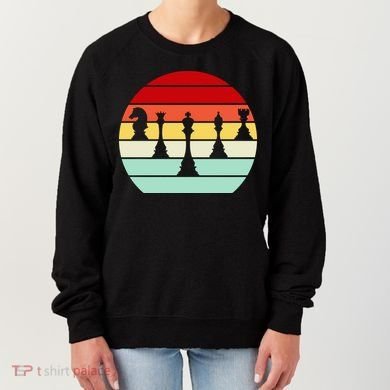 Retro Chess Pieces Women's Sweatshirt