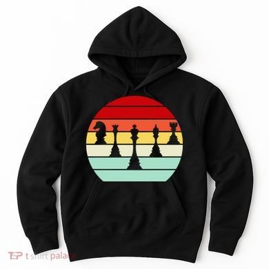 Retro Chess Pieces Hoodie