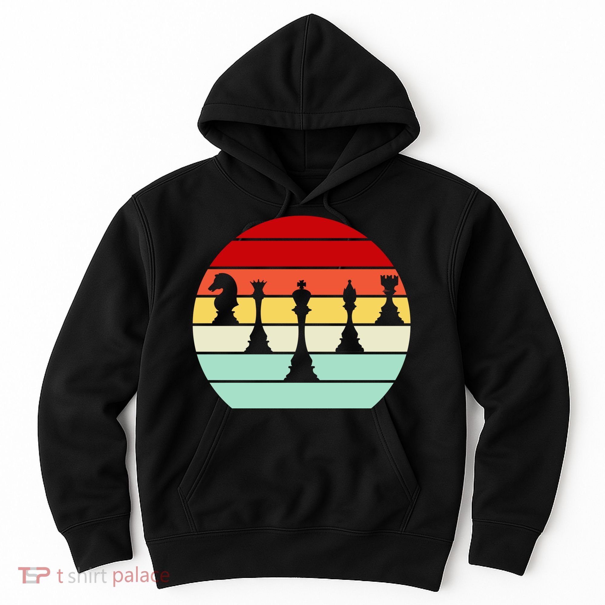 Retro Chess Pieces Hoodie