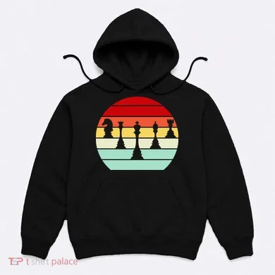 Retro Chess Pieces Hoodie