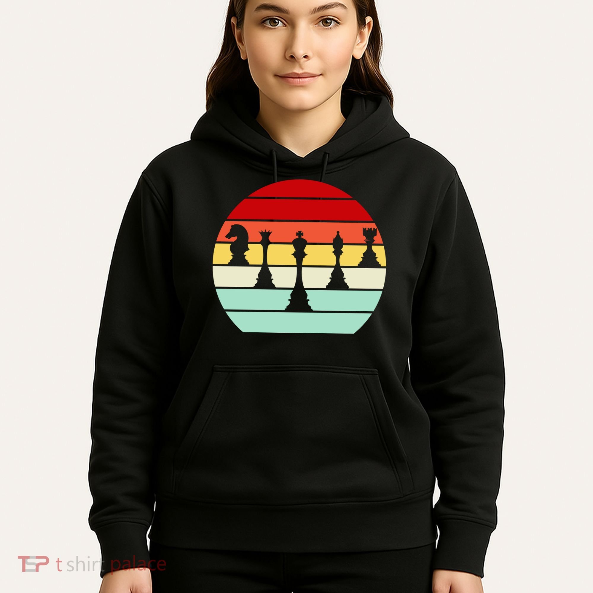 Retro Chess Pieces Hoodie
