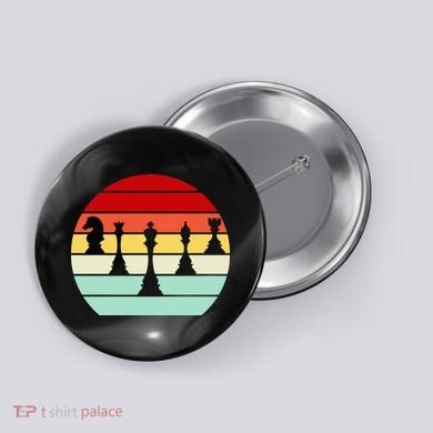 Retro Chess Pieces Button
