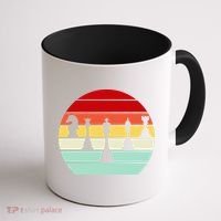 Retro Chess Pieces Coffee Mug thumb 1