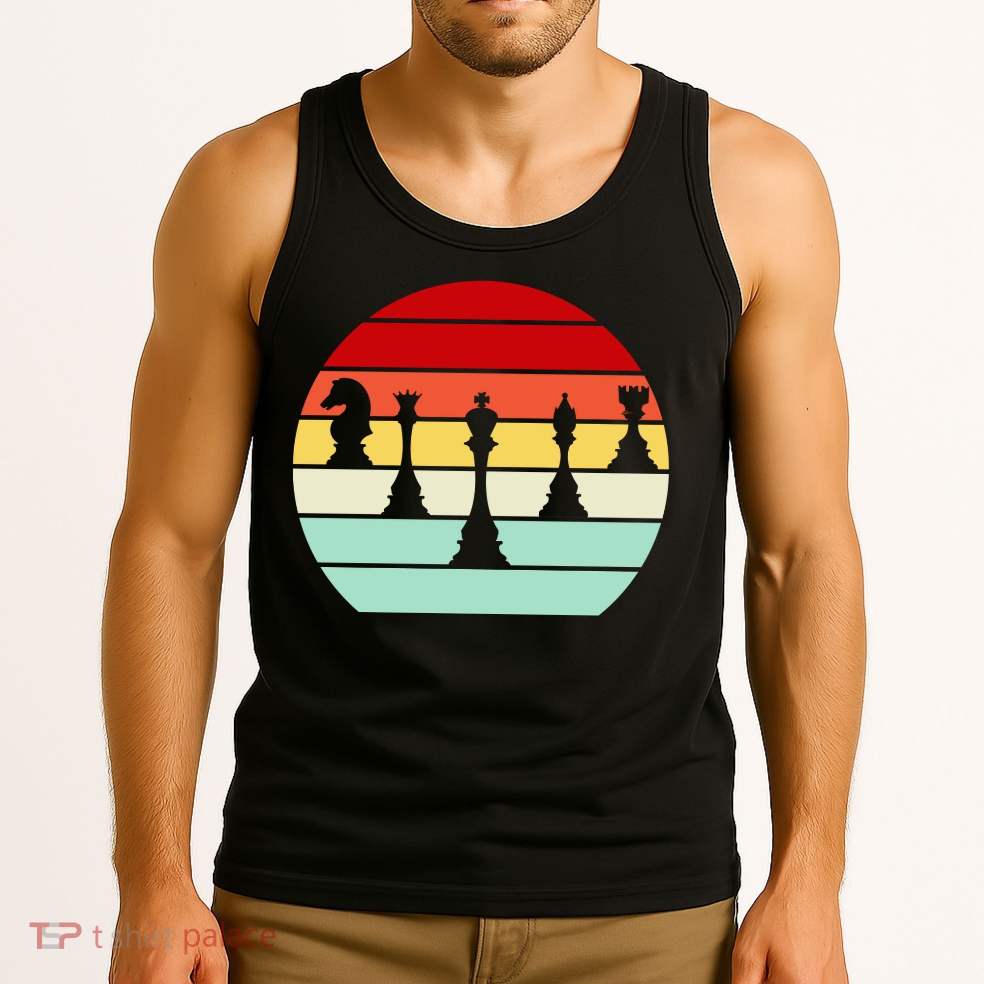 Retro Chess Pieces Tank Top