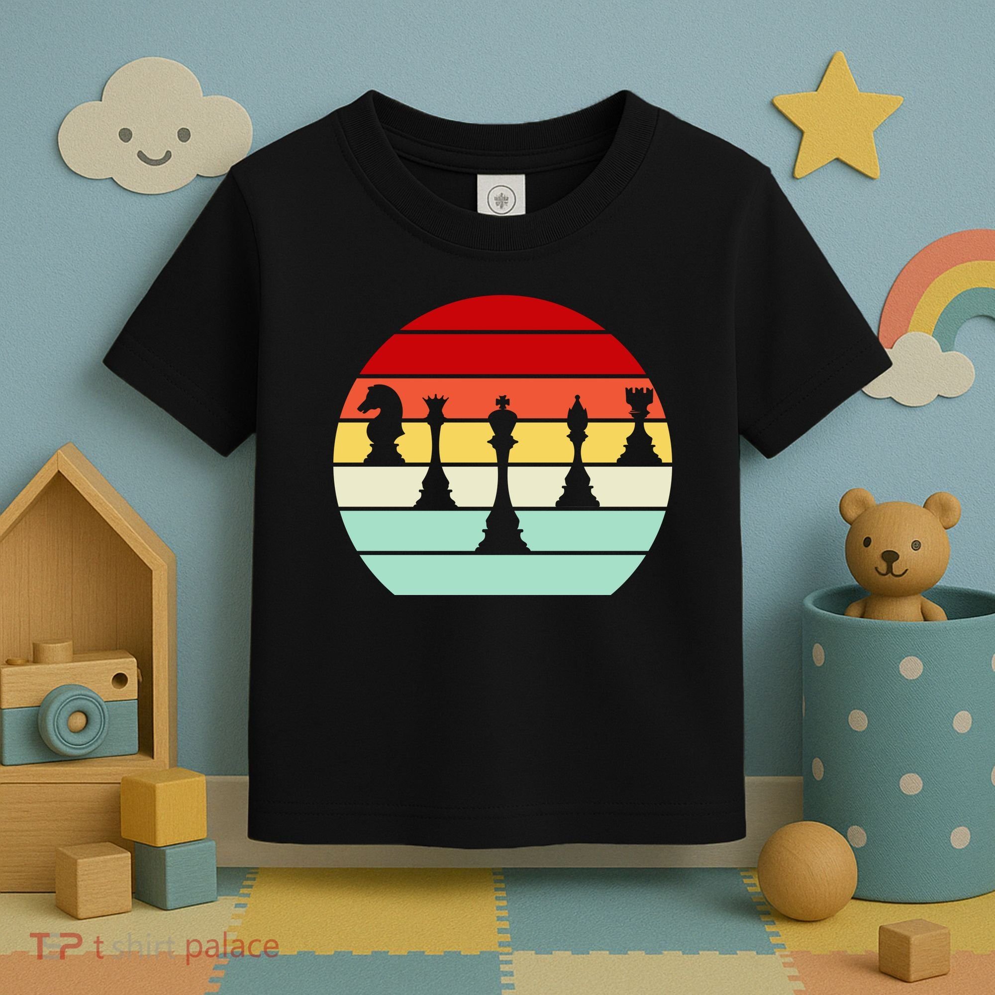 Retro Chess Pieces Toddler T-Shirt
