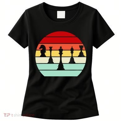 Retro Chess Pieces Women's T-Shirt